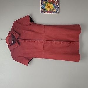 Zara reddish Faux Suede Mini Dress (S)